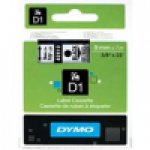 Dymo taśma do drukarek etykiet, D1 40910 | 9mm x 7m | czarny / przezroczysty