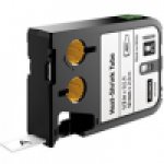 Dymo, XTL, 2,7m, rurki, termokurczliwej, 12, mm, na, kabel, 2.6mm–7.6mm, czarny, na, białym