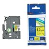 Taśma Brother laminowana 12mm x 8m czarny nadruk / żółte tło