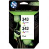 Zestaw dwóch tuszy HP 343 Vivera do Deskjet 460/5940/6540 | 2 x 330 str. | CMY